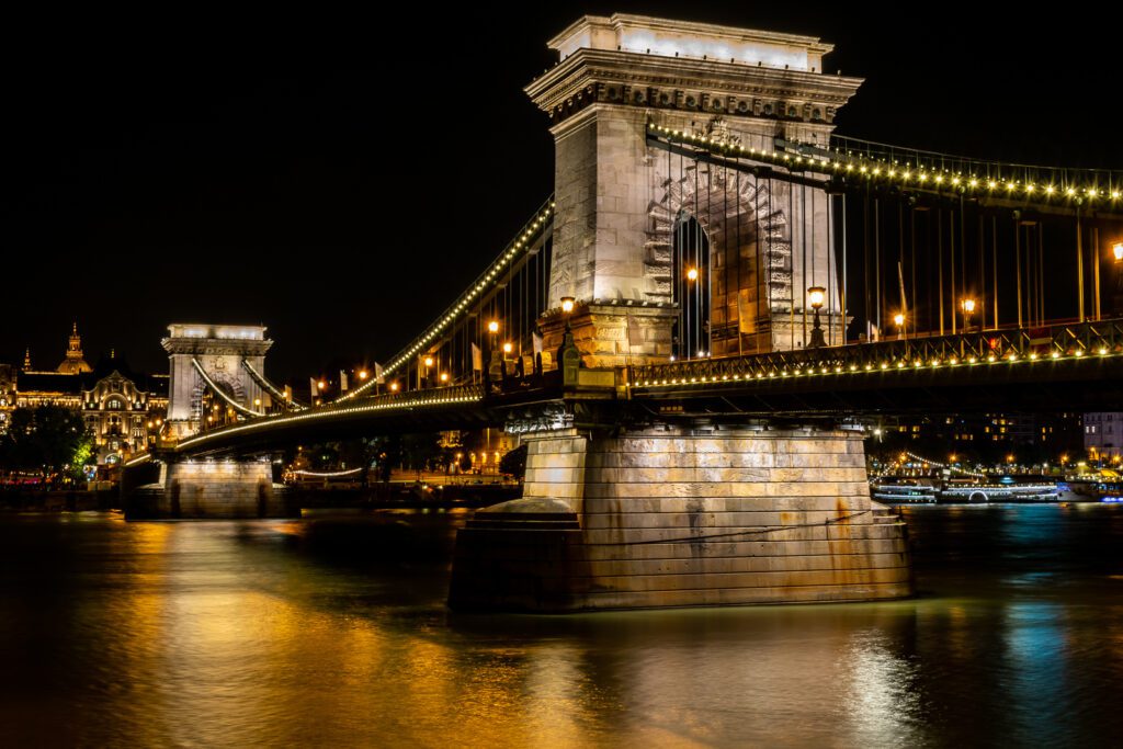 Stunning Budapest Chain Bridge at Night